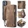 CaseMe 008 iPhone 16 Hoesje Uitneembare 2in1 Bookcase Portemonnee - Bruin
