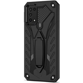 Mobigear Armor Stand Samsung Galaxy A03s Hoesje Hardcase Backcover Shockproof met Standaard - Zwart