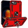 Mobigear Armor Ring iPhone 16e Hoesje Hardcase Backcover Shockproof met Ringhouder - Rood