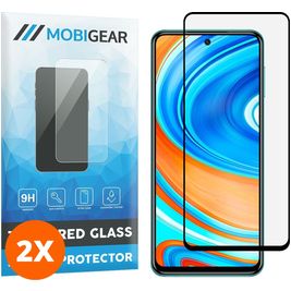 Mobigear Premium Xiaomi Redmi Note 9 Pro Glazen Screenprotector - Case Friendly - Zwart (2-Pack)
