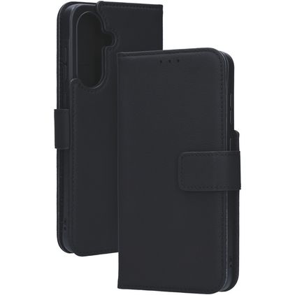 Mobiparts Samsung Galaxy A36 Hoesje Echt Leer Bookcase Portemonnee - Zwart