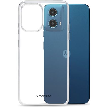 Mobilize Gelly Doorzichtig Motorola Moto G34 Hoesje Flexibel TPU Backcover - Transparant