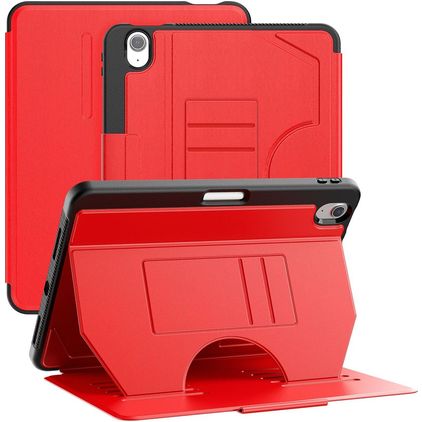 Mobigear Magnetic Folio iPad Air 11 Inch (2024) Hoes Bookcase + Stylus Houder - Rood