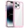 Mobigear Crystal iPhone 14 Pro Hoesje Hardcase Backcover - Transparant / Roze