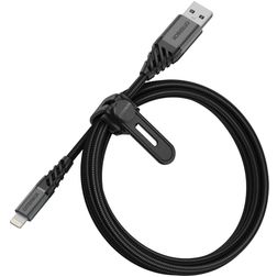 Otterbox Nylon Braided USB-A naar Apple Lightning Kabel MFI 1 Meter - Zwart