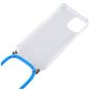 Mobigear Lanyard iPhone 12 Pro Max Flexibel TPU Hoesje met koord - Transparant / Grijs