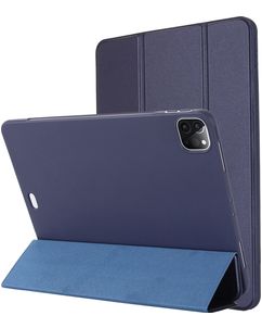 Mobigear Tri-Fold Gel iPad Pro 12.9 Inch (2022) Hoes TPU / Kunstleer Bookcase - Blauw