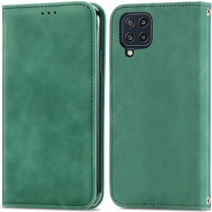 Mobigear Retro Slim Samsung Galaxy M32 4G Hoesje Bookcase Portemonnee - Groen
