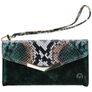 Mobilize Gelly Velvet iPhone 12 Pro Hoesje Uitneembare 2in1 Clutch - Green Snake