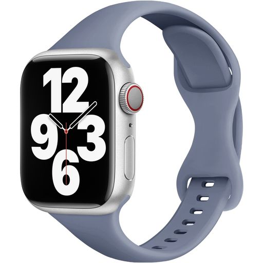 Mobigear Sport Slim Siliconen Apple Watch Bandje Druksluiting - 49/46/45/44 mm - Lavendel