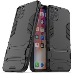 Mobigear Armor Stand iPhone 11 Pro Max Hoesje Hardcase Backcover Shockproof met Standaard - Zwart