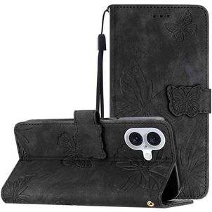 Mobigear Butterfly iPhone 17 Hoesje Bookcase Portemonnee - Zwart