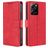 Mobigear Croco POCO X5 Pro Hoesje Bookcase Portemonnee - Rood