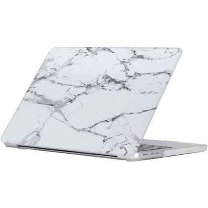 Mobigear Marble MacBook Air 15 Inch (2023-2026) Hoes Hardshell Laptopcover MacBook Case - Wit - Model A2941 / A3114 / A3241 / A3448