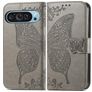 Mobigear Butterfly Google Pixel 9 Hoesje Bookcase Portemonnee - Grijs