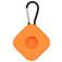 Mobigear Square Key Apple AirTag Hoesje Flexibel Siliconen Sleutelhanger - Oranje