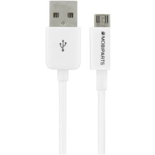 Mobiparts USB-A naar Micro USB Kabel 3 m - Wit