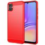 Mobigear Brushed Slim Samsung Galaxy A05 Hoesje Flexibel TPU Backcover - Rood