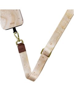 MIO Lanyard Universeel Telefoonkoord Verstelbaar - Gold Marble
