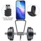 Mobigear Lanyard Card iPhone 17 Pro Max Siliconen Hoesje met koord en Pasjeshouder - Zwart