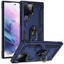 Mobigear Armor Ring Samsung Galaxy S22 Ultra Hoesje Hardcase Backcover Shockproof met Ringhouder - Blauw