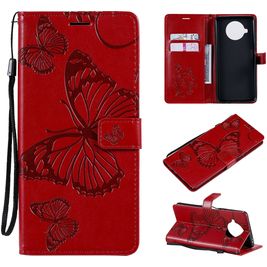 Mobigear Butterfly Xiaomi Mi 10T Lite Hoesje Bookcase Portemonnee - Rood