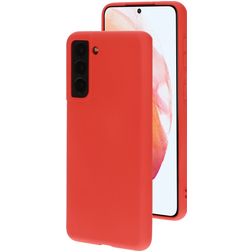 Mobiparts Samsung Galaxy S21 Siliconen Hoesje Backcover - Scarlet Red