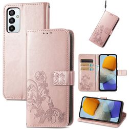 Mobigear Clover Samsung Galaxy M23 Hoesje Bookcase Portemonnee - Roségoud