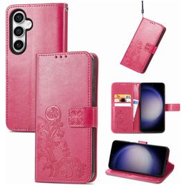 Mobigear Clover Samsung Galaxy S23 FE Hoesje Bookcase Portemonnee - Magenta