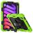 Mobigear SureGrip Xtreme iPad Mini 6 (2021) Hoes Hard Kunststof,Siliconen Backcover + Stylus Houder + Schouderband + Standaard - Zwart / Groen