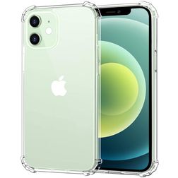Mobigear Cushion Doorzichtig iPhone 12 Mini Hoesje Flexibel TPU Backcover Shockproof - Transparant