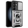 Mobigear Armor Ring Cam Slide Samsung Galaxy S24 FE Hoesje Hardcase Backcover Shockproof met Ringhouder en Camera Slider - Zilver