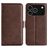 Mobigear Slim Magnet iPhone 17 Pro Hoesje Bookcase Portemonnee - Bruin