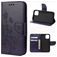 Mobigear Flowers iPhone 12 Mini Hoesje Bookcase Portemonnee - Paars