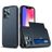 Mobigear Card iPhone 14 Hoesje Hardcase Backcover Shockproof met Pasjeshouder - Donkerblauw