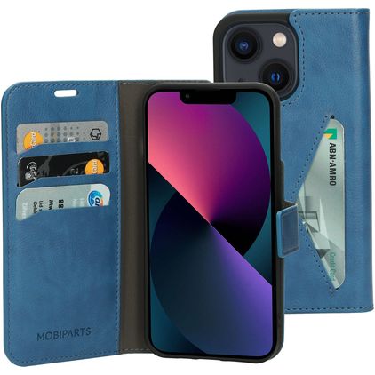 Mobiparts Classic Wallet iPhone 13 Hoesje Bookcase Portemonnee - Blauw