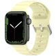 Mobigear Bumpy Siliconen Apple Watch Bandje Gespsluiting - 42/41/40/38 mm - Geel