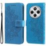 Mobigear Flowers Xiaomi Redmi 14C Hoesje Bookcase Portemonnee - Blauw