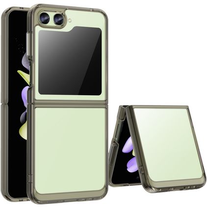 Mobigear Crystal Samsung Galaxy Z Flip 5 Hoesje Hardcase Backcover - Transparant / Grijs