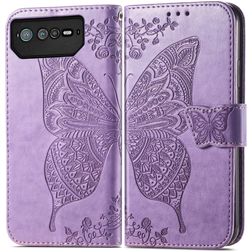 Mobigear Butterfly ASUS ROG Phone 6 Hoesje Bookcase Portemonnee - Paars