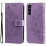 Mobigear Flowers Samsung Galaxy S23 Hoesje Bookcase Portemonnee - Paars