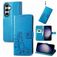 Mobigear Clover Samsung Galaxy S23 FE Hoesje Bookcase Portemonnee - Blauw