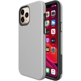 Mobigear Antislip iPhone 12 Pro Max Hoesje Hardcase Backcover Shockproof - Zilver