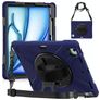 Mobigear SureGrip XGuard iPad Air 13 Inch (2026) Hoes Hard Kunststof,Siliconen Backcover + Stylus Houder + Schouderband + Standaard - Marineblauw