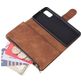 Mobigear Zipper Samsung Galaxy A41 Hoesje Bookcase Portemonnee - Bruin
