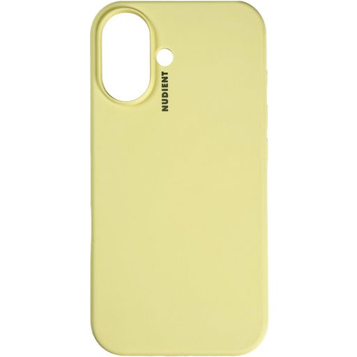 Nudient Base iPhone 16 Plus Siliconen Hoesje Backcover - Pale Yellow