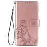 Mobigear Clover Samsung Galaxy A52 Hoesje Bookcase Portemonnee - Roségoud