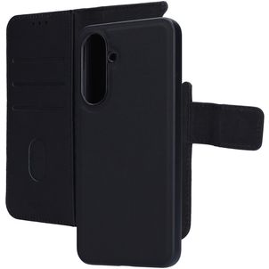 Mobiparts Samsung Galaxy A36 Hoesje Echt Leer Uitneembare 2in1 Bookcase Portemonnee - Zwart
