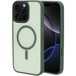 Mobiparts Hardcover iPhone 16 Pro Max MagSafe Hoesje Hardcase Backcover - Satin Green