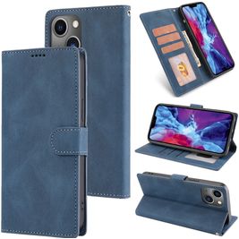 Mobigear Wallet iPhone 14 Hoesje Bookcase Portemonnee - Blauw